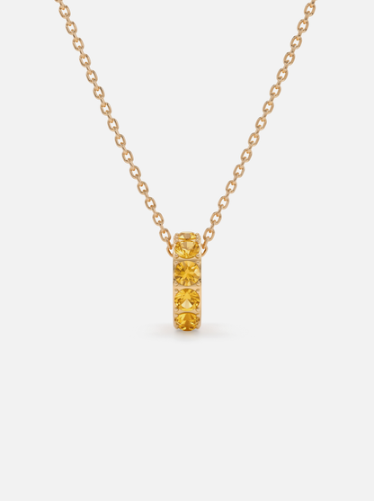 Mini Rondelle Birthstone Necklace