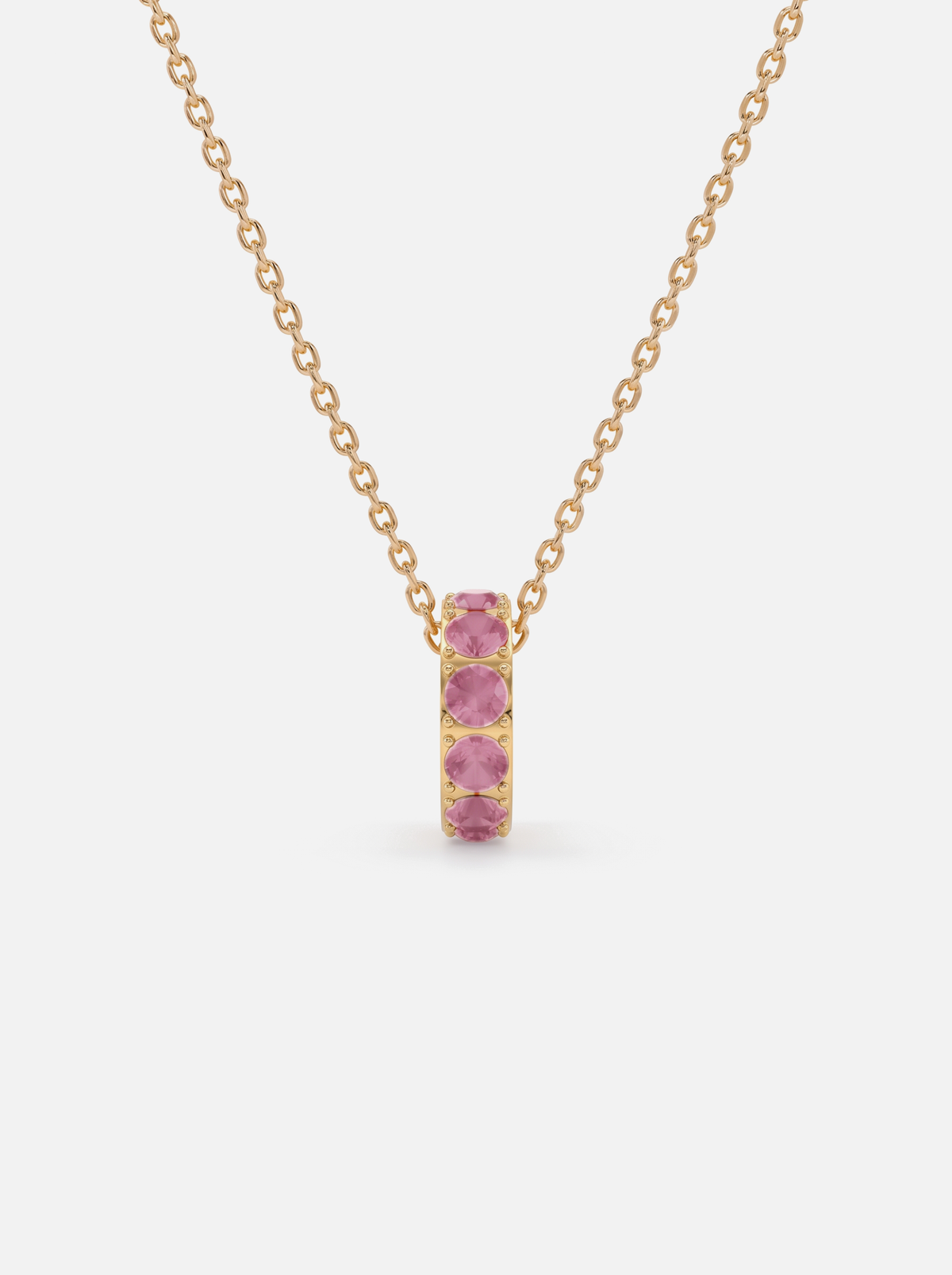 Mini Rondelle Birthstone Necklace