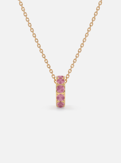 Mini Rondelle Birthstone Necklace