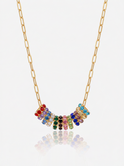 Mini Rondelle Birthstone Necklace