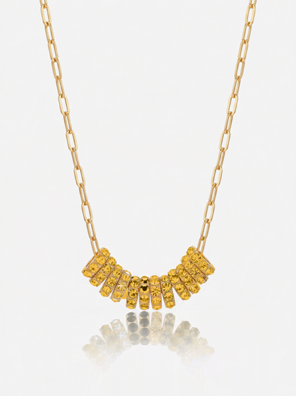 Mini Rondelle Birthstone Necklace