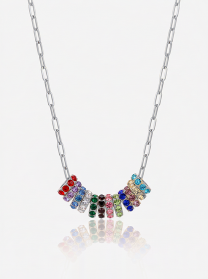Mini Rondelle Birthstone Necklace