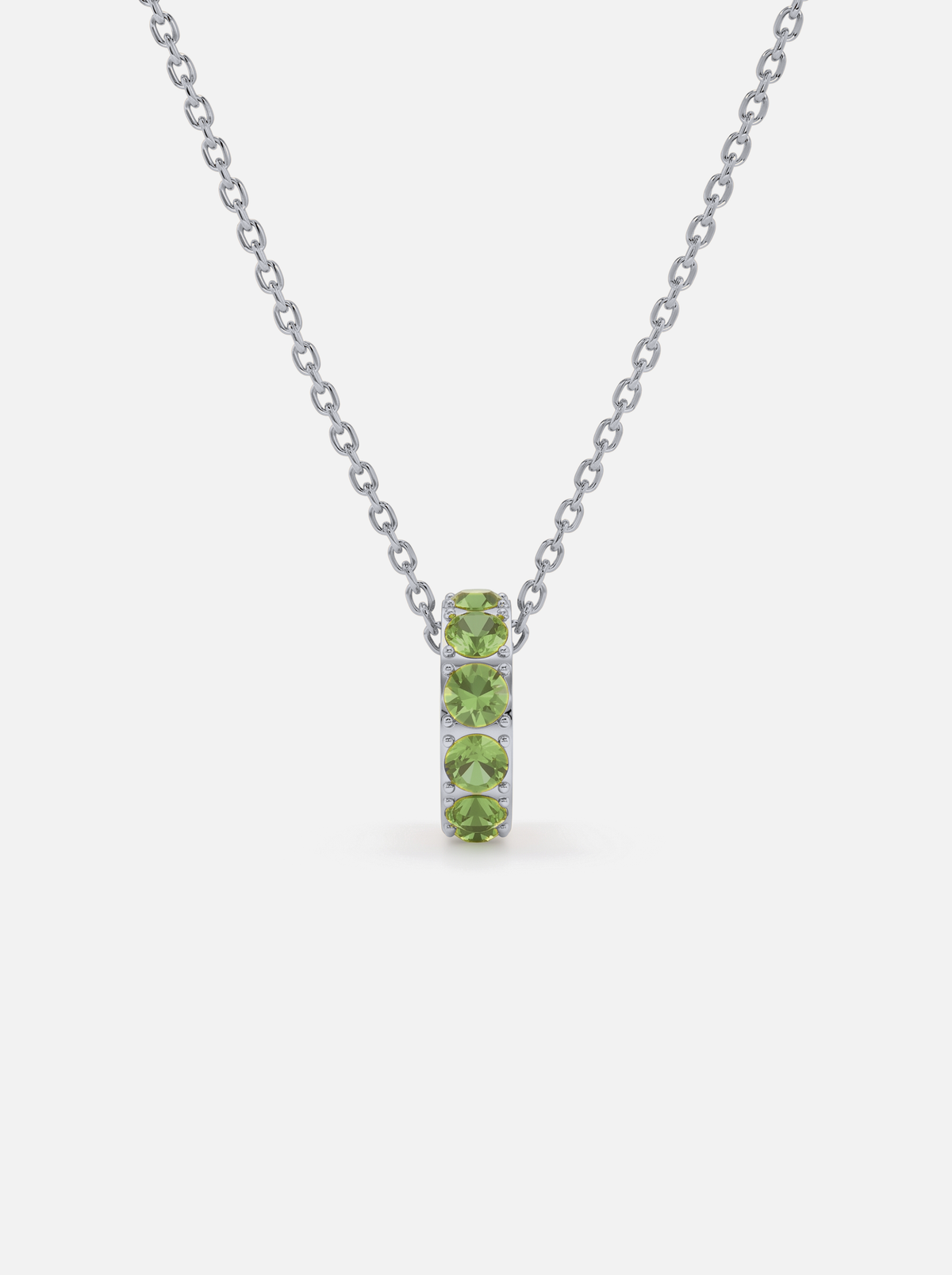 Mini Rondelle Birthstone Necklace