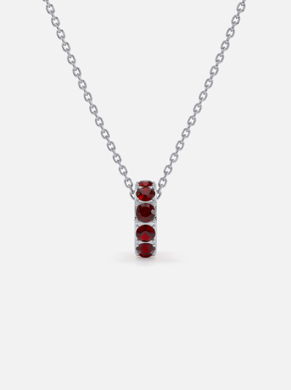 Mini Rondelle Birthstone Necklace