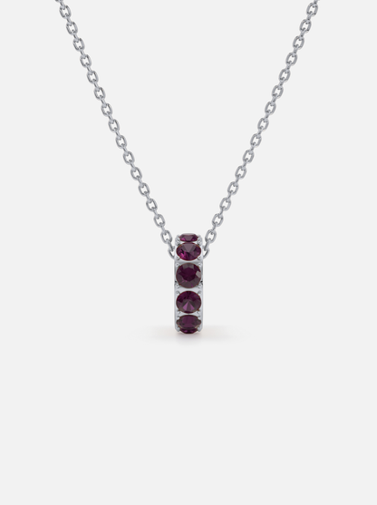 Mini Rondelle Birthstone Necklace