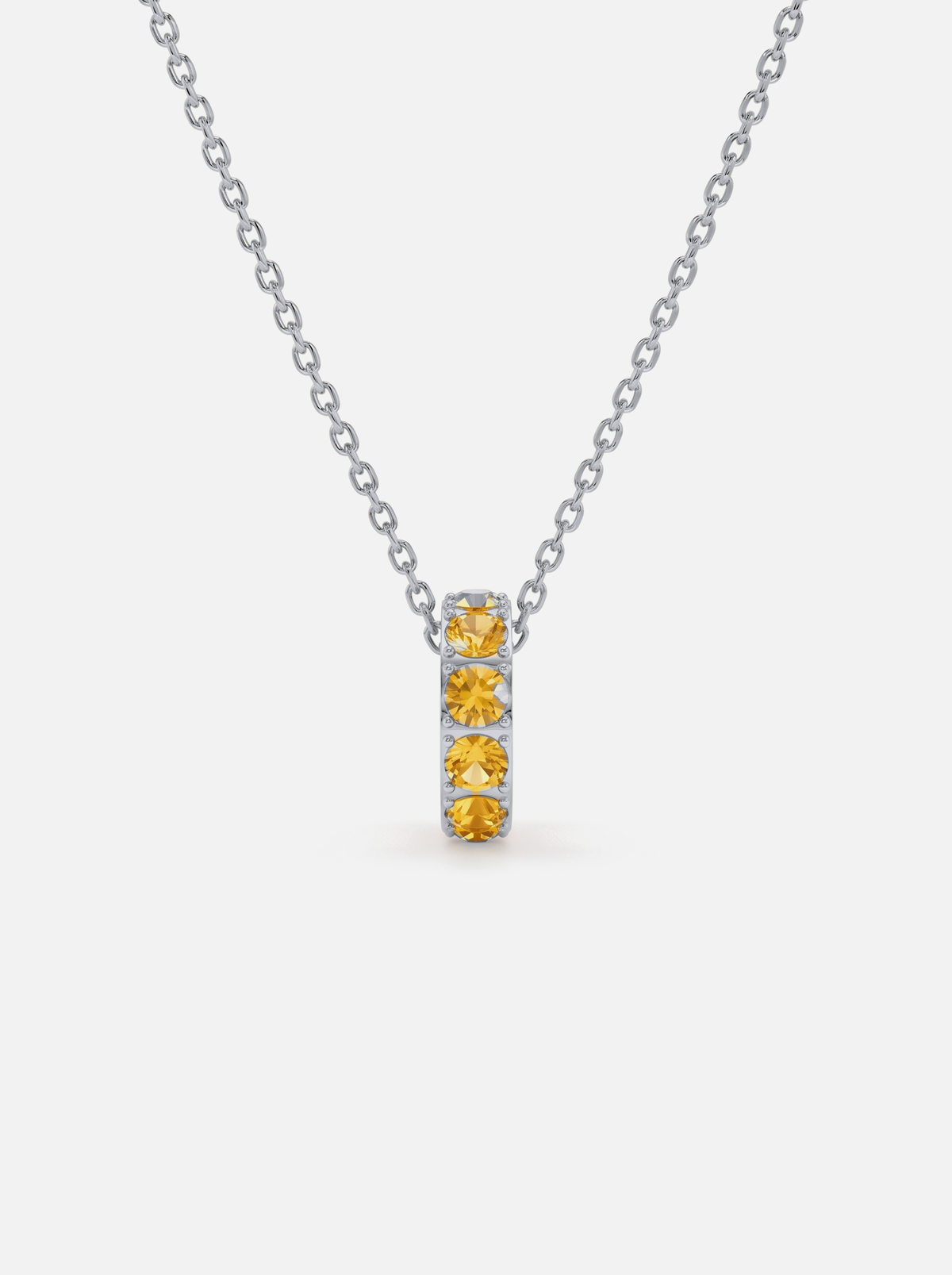 Mini Rondelle Birthstone Necklace