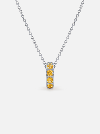 Mini Rondelle Birthstone Necklace