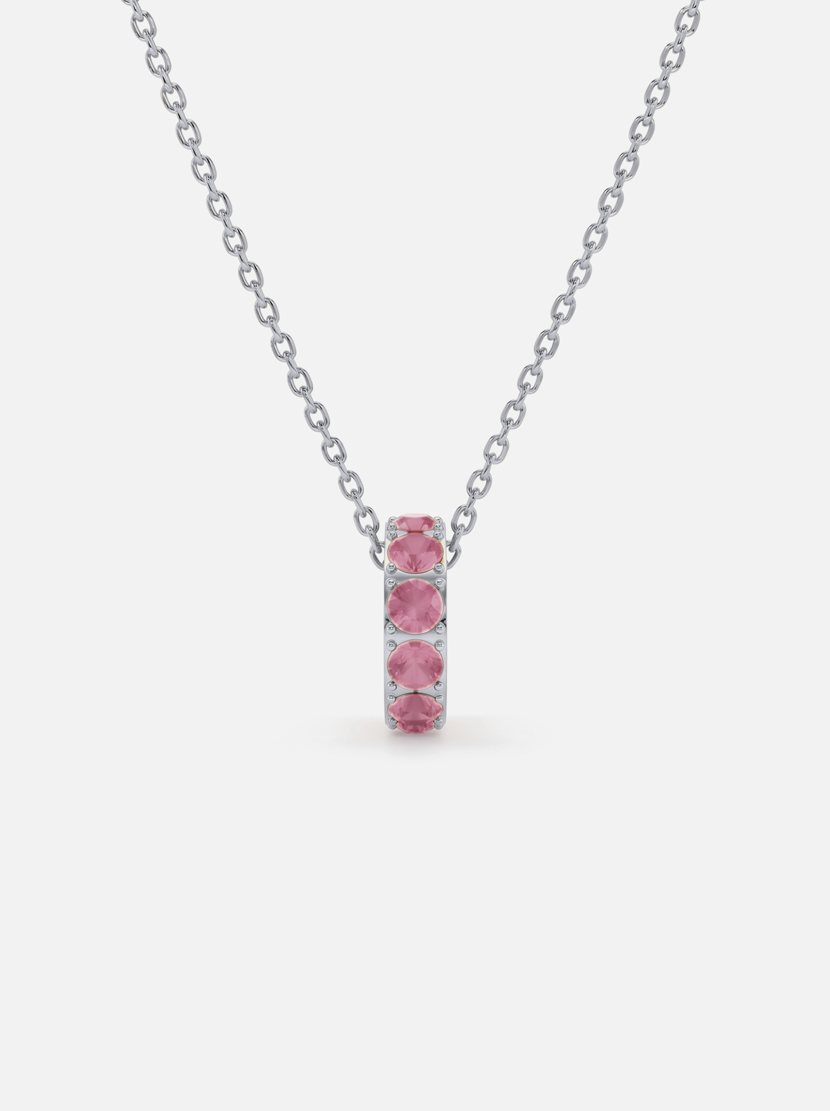 Mini Rondelle Birthstone Necklace