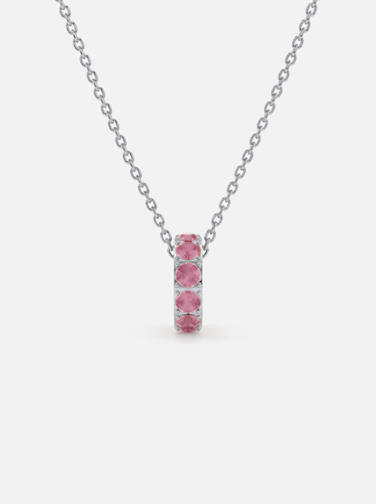 Mini Rondelle Birthstone Necklace