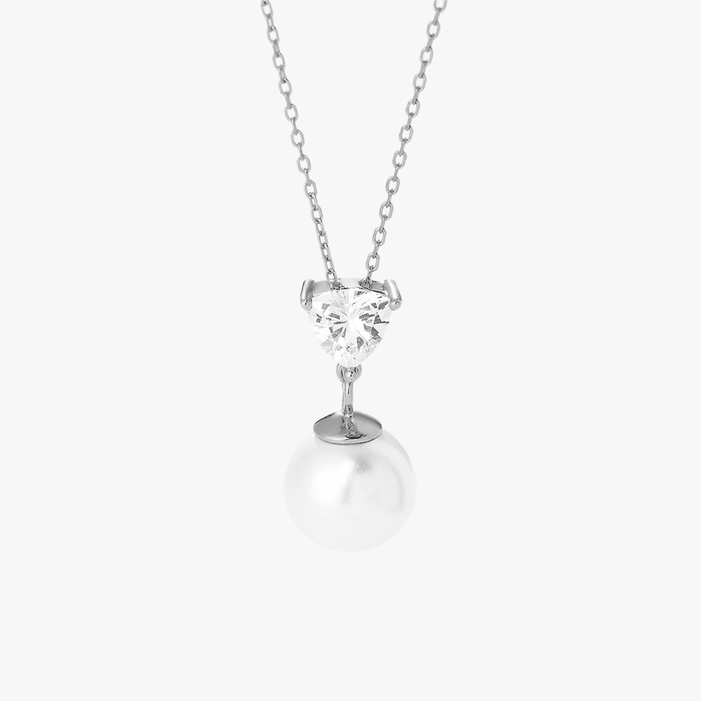 Pearl &amp; White Jewelled Necklace - Jewelled Me