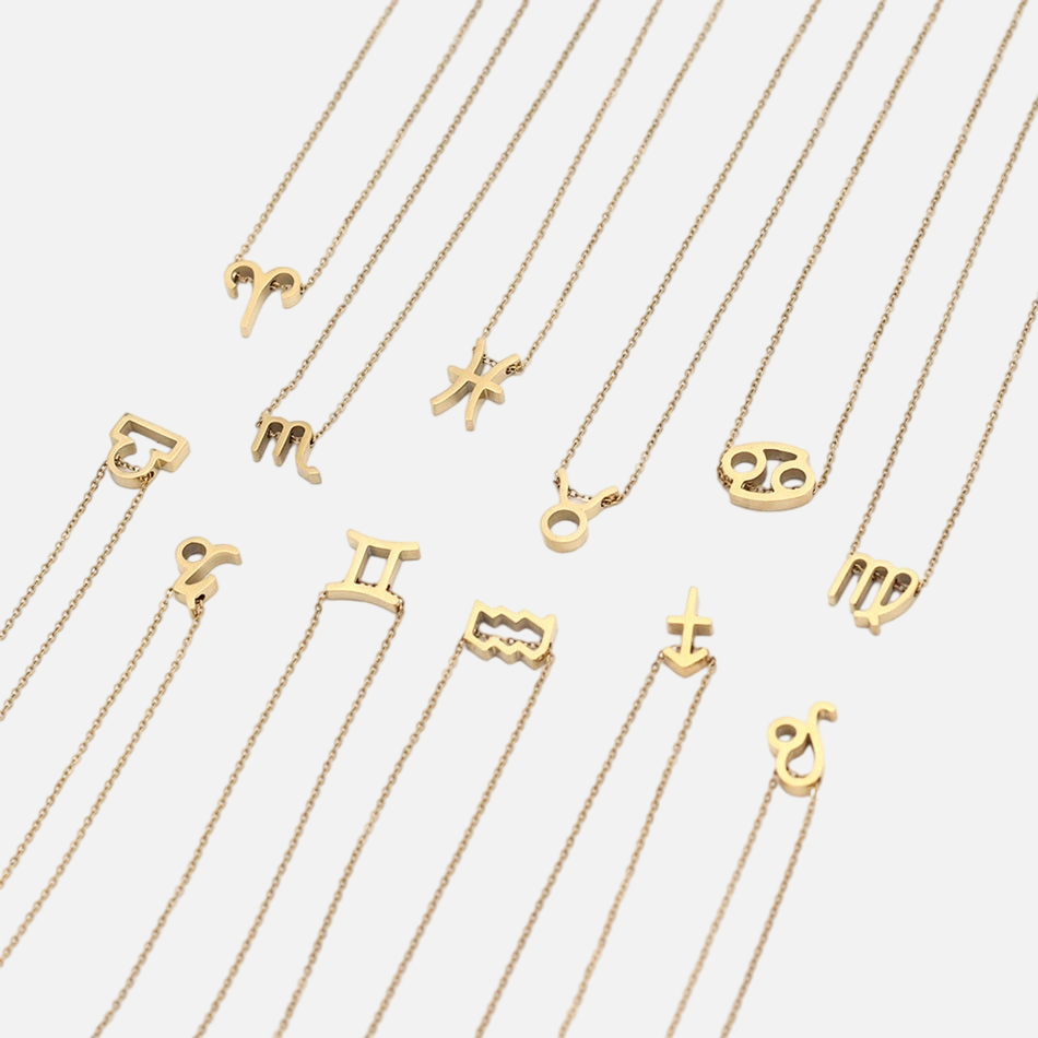 Dainty Zodiac Sign Necklace (14k-Gold Plated)