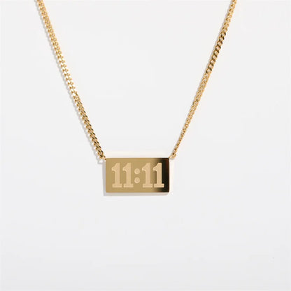 111 Angel Number Pendant (18k Gold-Plated)