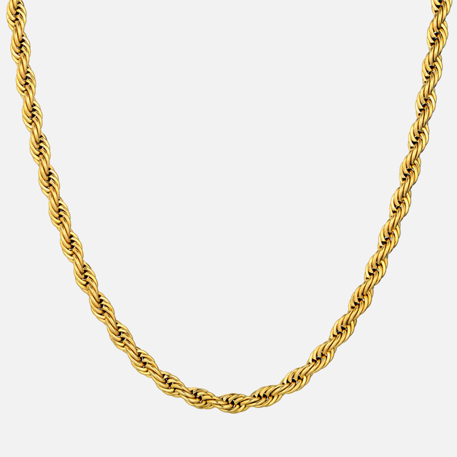 Ornate Rope Chain Necklace (14k Gold-Plated)