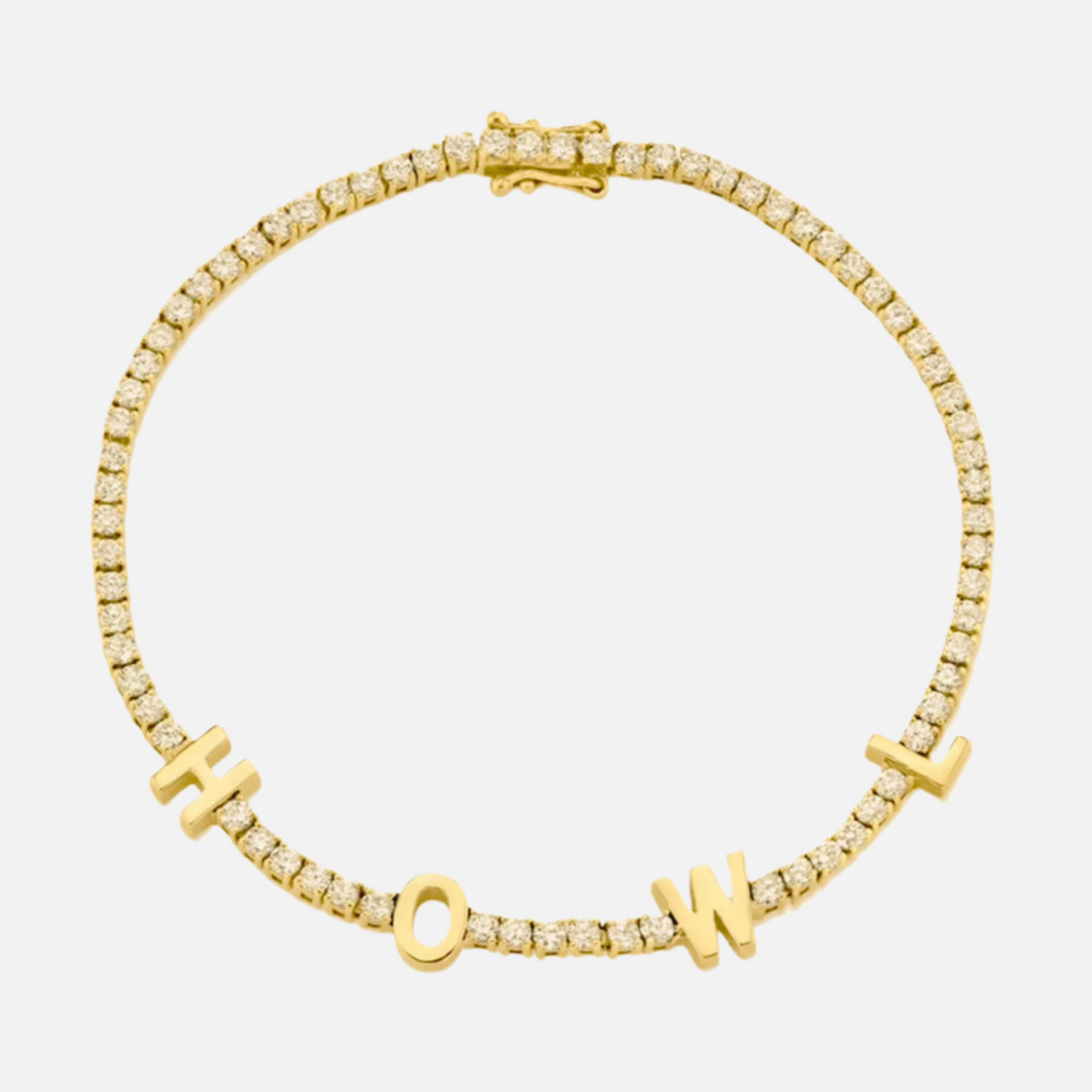 ICED Custom Name Tennis Rainbow Gem Bracelet - Jewelled Me