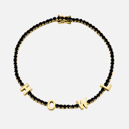 ICED Custom Name Tennis Rainbow Gem Bracelet - Jewelled Me