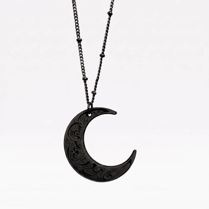 Arabic Ayatul Kursi Crescent Moon Necklace