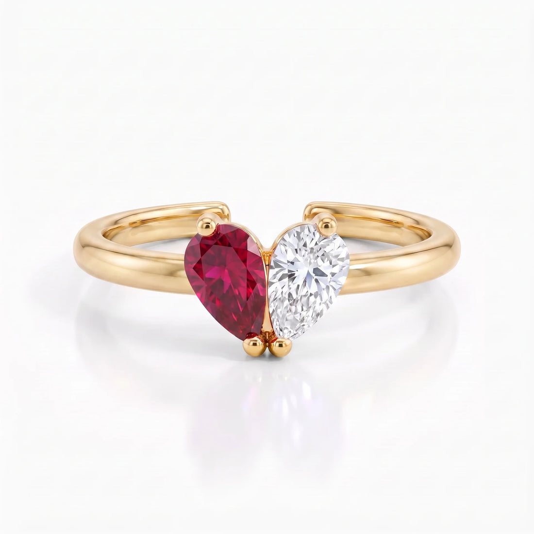 Coeur Toi &amp; Moi Birthstone Ring