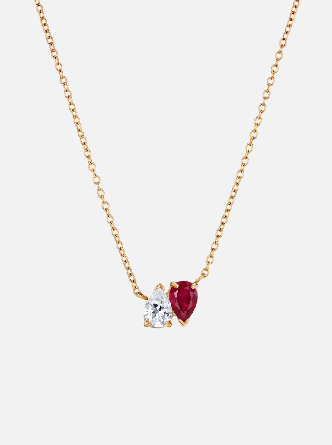 Pluie Toi &amp; Moi Birthstone Necklace - Jewelled Me