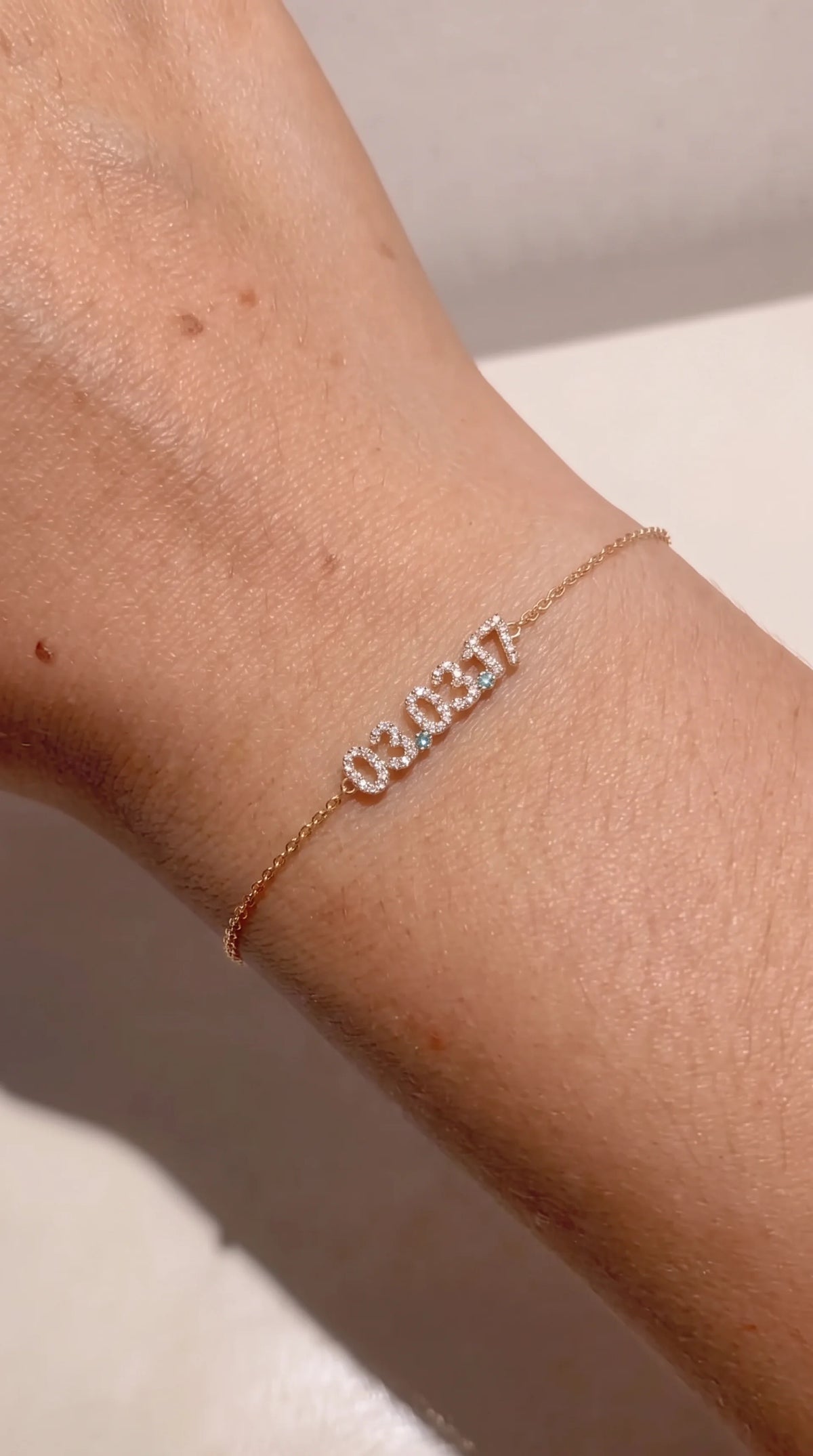 Mini Pave Custom Date Bracelet