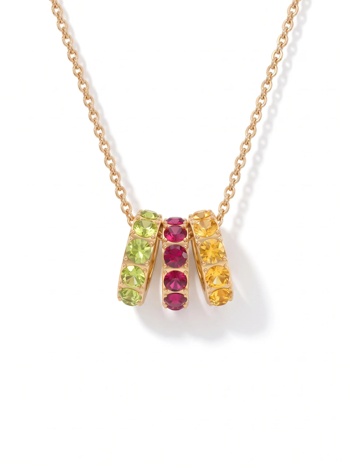 Mini Rondelle Birthstone Necklace