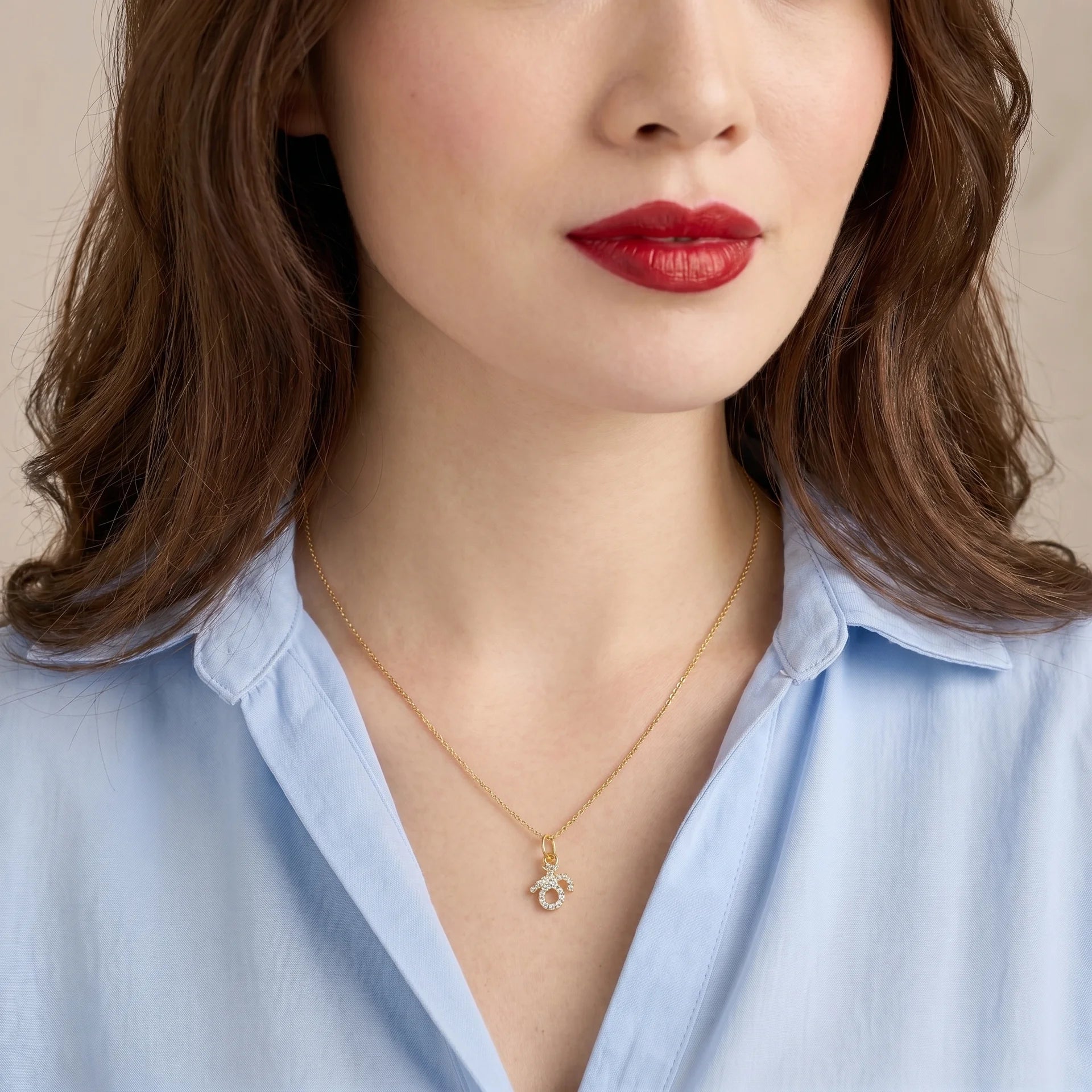 Mini Pave Custom Number Necklace - Jewelled Me