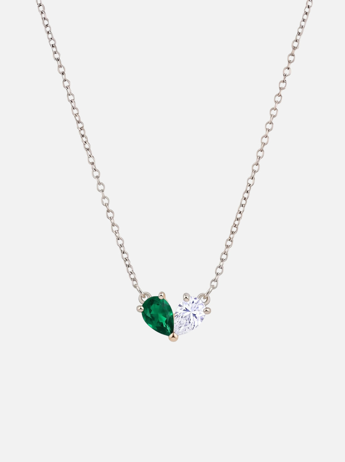 Coeur Toi &amp; Moi Birthstone Necklace - Jewelled Me