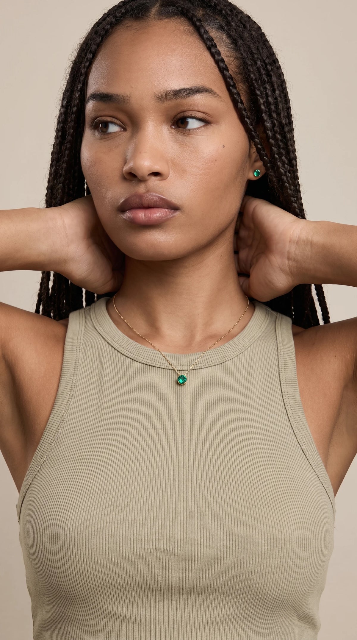 Solitaire Bezel Birthstone Necklace