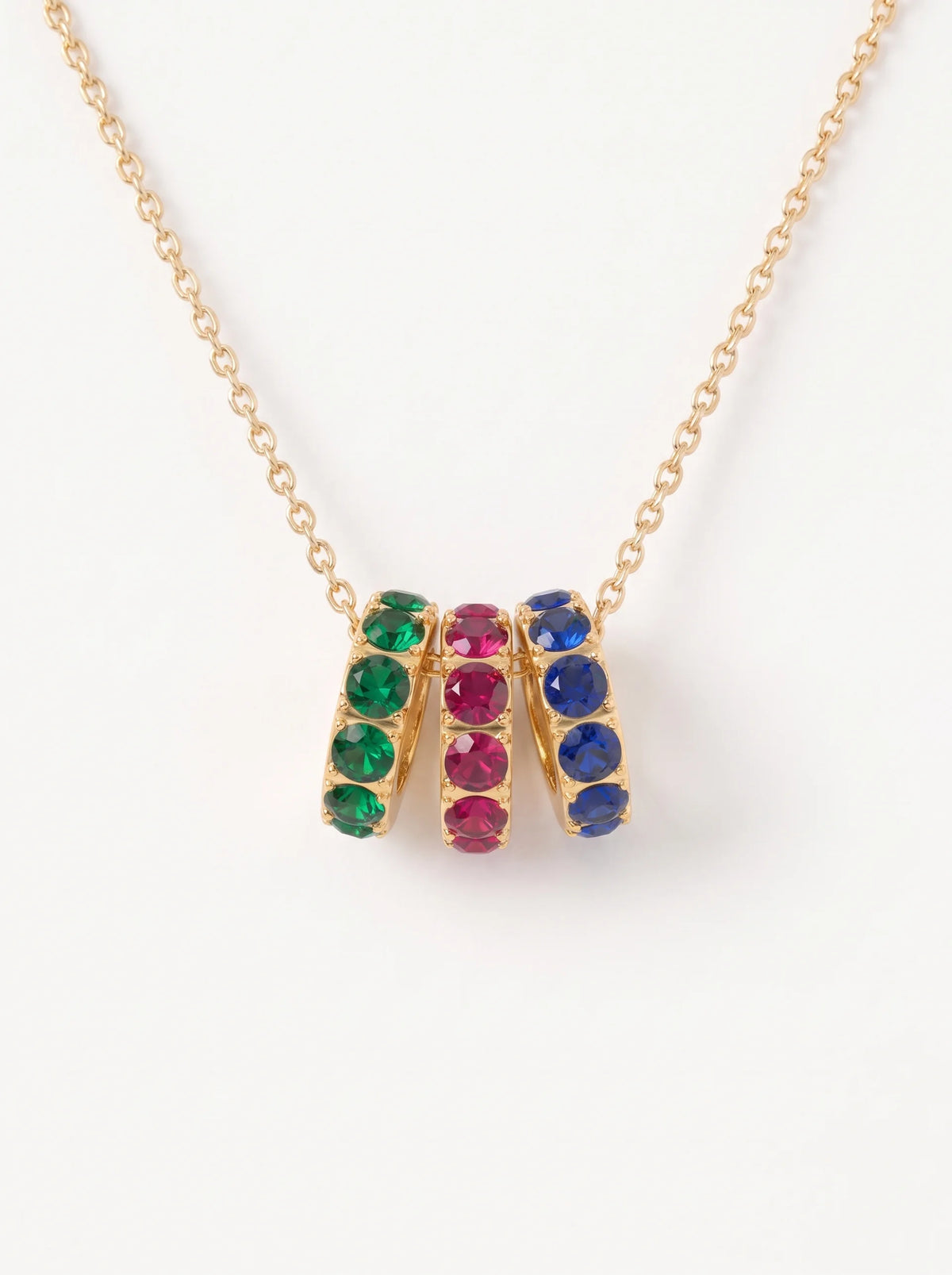 Mini Rondelle Birthstone Necklace