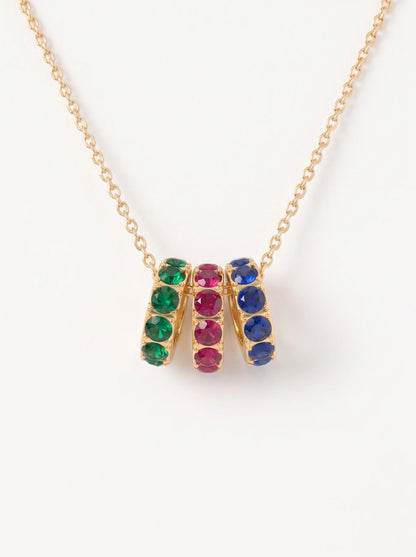 Mini Rondelle Birthstone Necklace